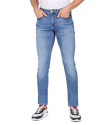 Tommy Hilfiger Men Blue Scanton Slim Fit Stone Wash Jeans