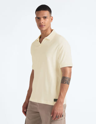 Buy Flying Machine Open Placket Relaxed Polo Shirt - NNNOW.com