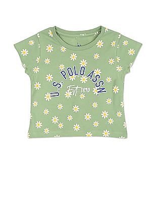 U S Polo Assn Kids Printed Cotton T-Shirt