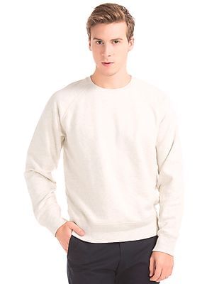 Buy GAP Men Men White Raglan Fleece Sweatshirt - NNNOW.com