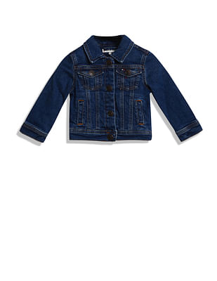 Tommy Hilfiger Kids Girls Recycled Cotton Denim Trucker Jacket