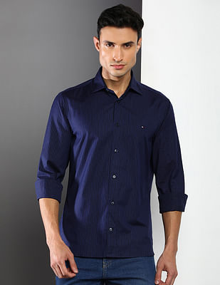 Tommy Hilfiger Evening Vertical Stripe Casual Shirt