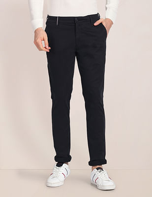 U S Polo Assn Austin Trim Fit Solid Trousers