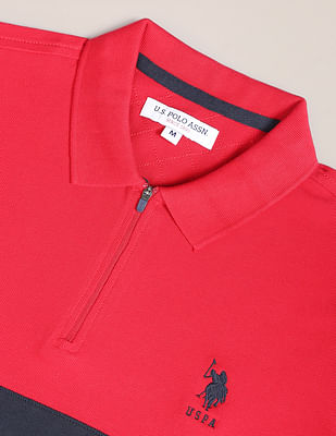 Buy U.S. Polo Assn. Brazil Flag Appliqued Pique Polo Shirt - NNNOW.com