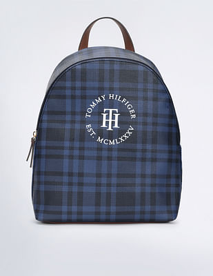 Tommy Hilfiger Plaid Check Dome Backpack