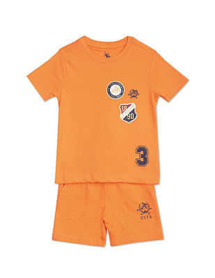 U S Polo Assn Kids Brand Print Cotton Set