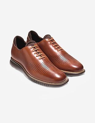 Cole Haan ZERØGRAND Laser Men Shoes 12‎ M Beige Lined Oxford Leather Lace Up Men main image 4