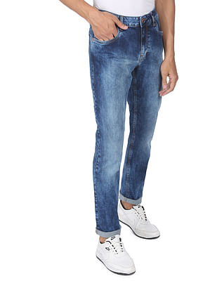 Flying Machine Mid Rise Michael Slim Tapered Fit Jeans