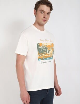 Buy Tommy Hilfiger Mens White Graphic T-Shirt - NNNOW.com