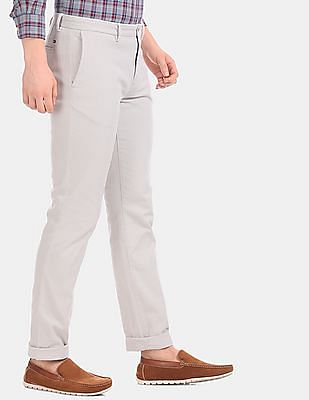 Tommy Hilfiger Men Grey Regular Fit Flex Chinos