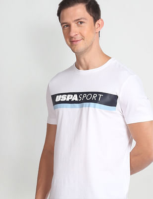 U S Polo Assn Crew Neck Brand Print T-Shirt