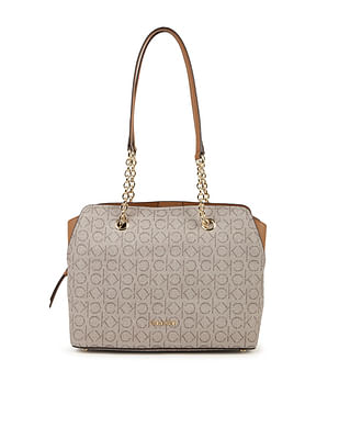 Calvin Klein Monogram Jacquard Hailey Shopper Bag