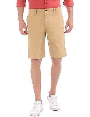 slim fit cotton shorts