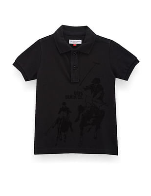 U S Polo Assn Kids Boys Graphic Print Polo Shirt