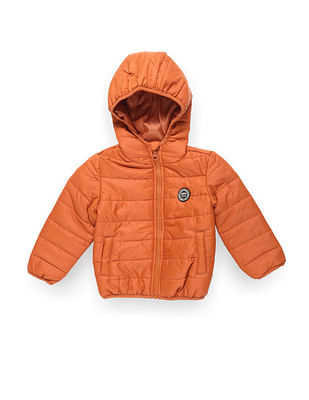 U S Polo Assn Kids Boys Solid Hooded Puffer Jacket