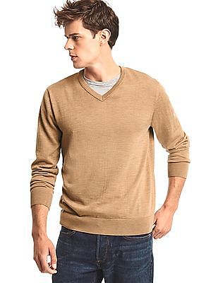 beige v neck sweater mens