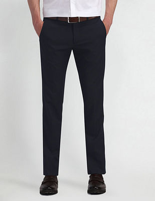 Arrow Slim Fit Solid Trousers