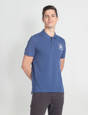 U S Polo Assn Denim Co Solid Muscle Fit Polo Shirt