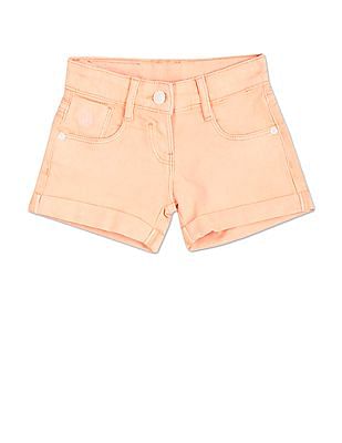 U S Polo Assn Kids Mid Rise Solid Shorts