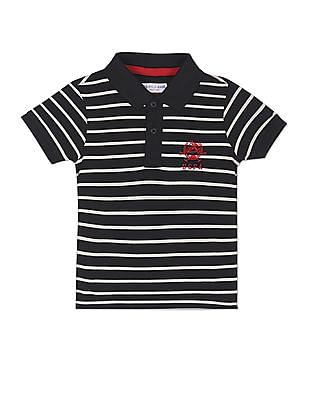 U S Polo Assn Kids Horizontal Stripe Cotton Polo Shirt