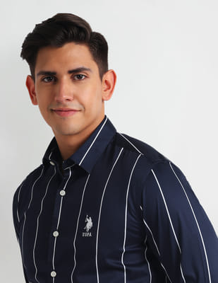 Buy U.S. Polo Assn. Denim Co. Vertical Stripe Slim Shirt - NNNOW.com