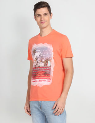 Buy U.S. Polo Assn. Cotton Graphic Print T-Shirt - NNNOW.com