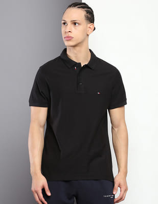 black burberry polo