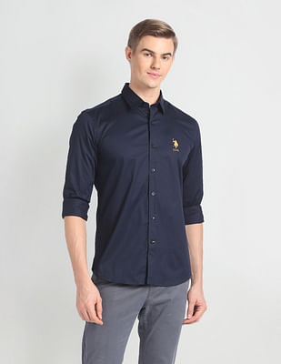 U S Polo Assn Denim Co Solid Slim Fit Shirt