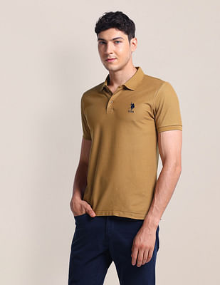 U S Polo Assn Solid Slim Fit Polo Shirt