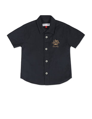 U S Polo Assn Kids Boys Pure Cotton Solid Shirt