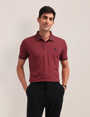 U S Polo Assn Solid Slim Fit Polo Shirt