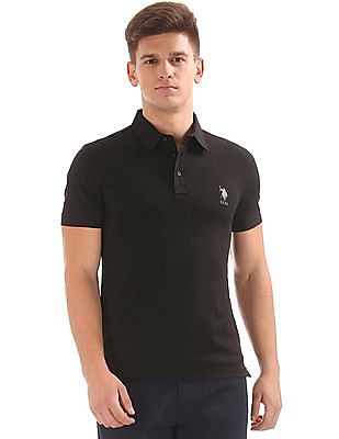 slim cotton polo shirt