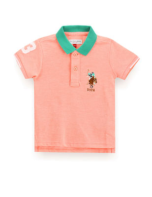 U S Polo Assn Kids Boys Solid Cotton Polo Shirt