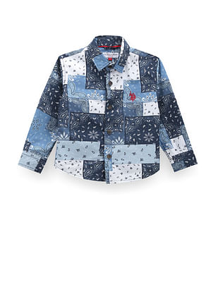 U S Polo Assn Kids Boys Cotton Paisley Shirt