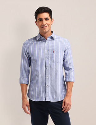 U S Polo Assn Vertical Striped Tailored Fit Shirt