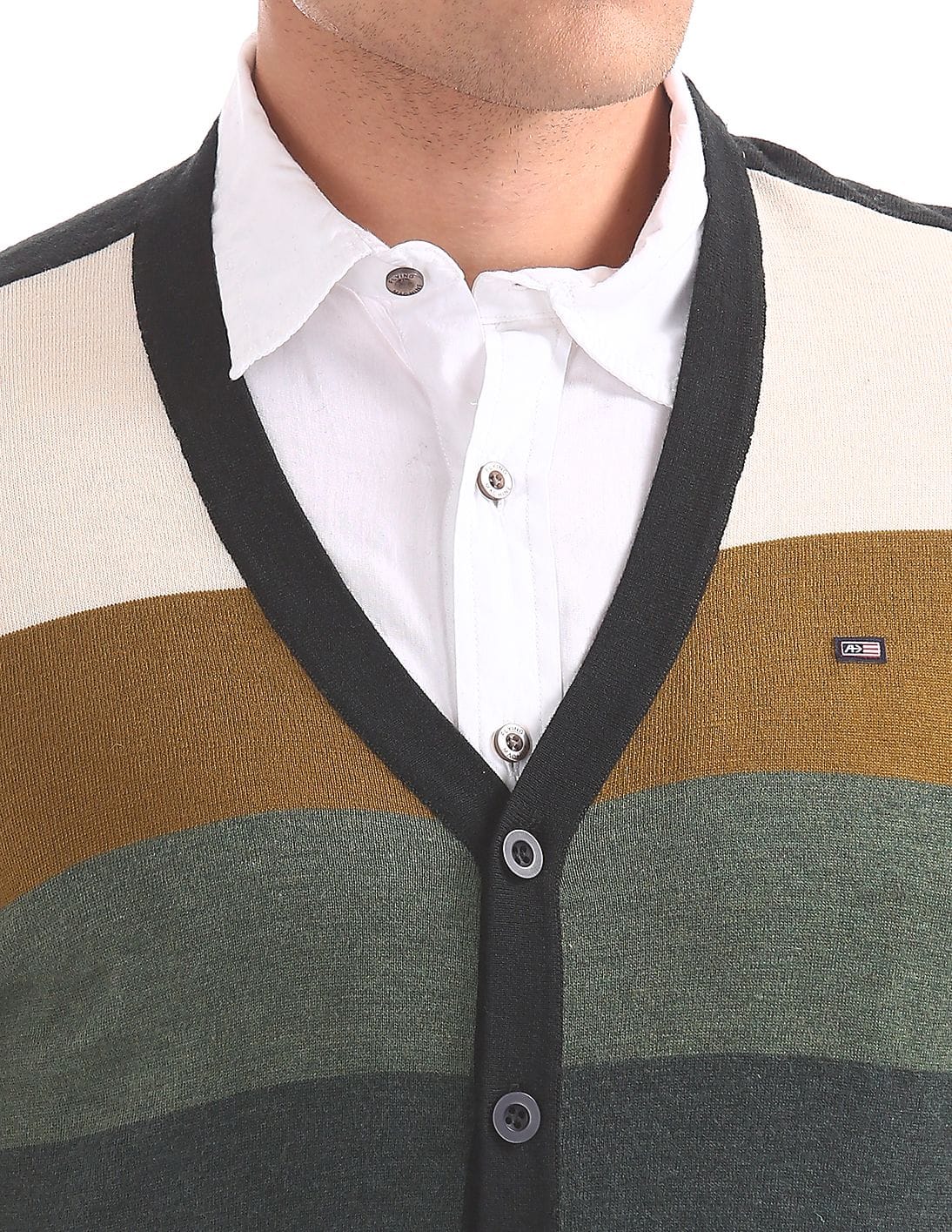 Buy Arrow Sports Colour Block V-neck Cardigan - NNNOW.com