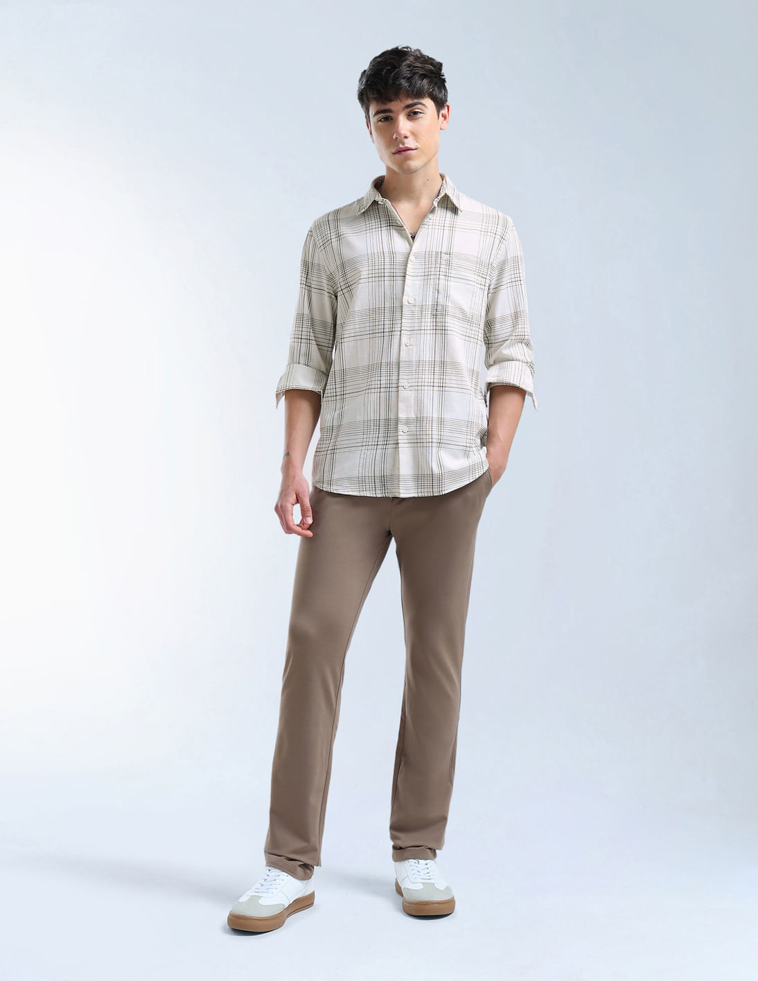 Buy Flying Machine Regular Fit Checked Shirt - NNNOW.com