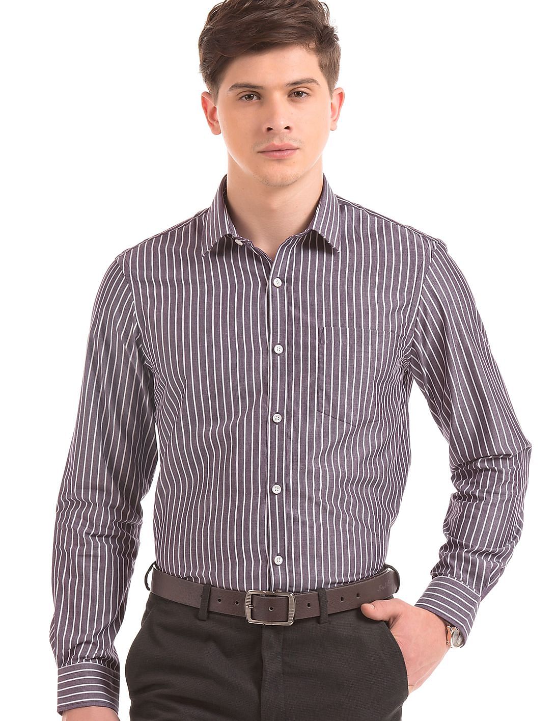 Buy Arrow Striped Slim Fit Shirt - NNNOW.com