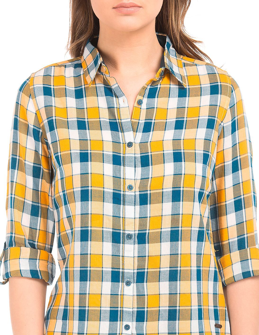 【HI FI FNK】Sunny Check Shirt Alp-N-Rock Miley Women's Henley Shirt | XC / Apparel
