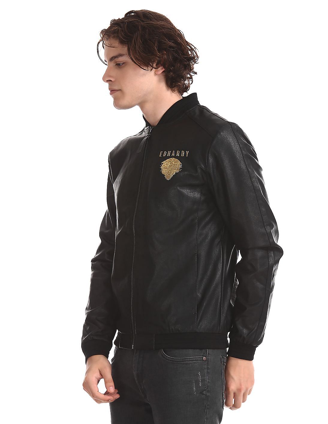 Ed hardy black outlet jacket