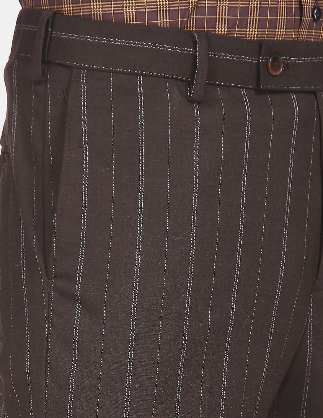 Buy Navy Blue Mid Rise Striped Trousers for Men Online at SELECTED HOMME  129410901