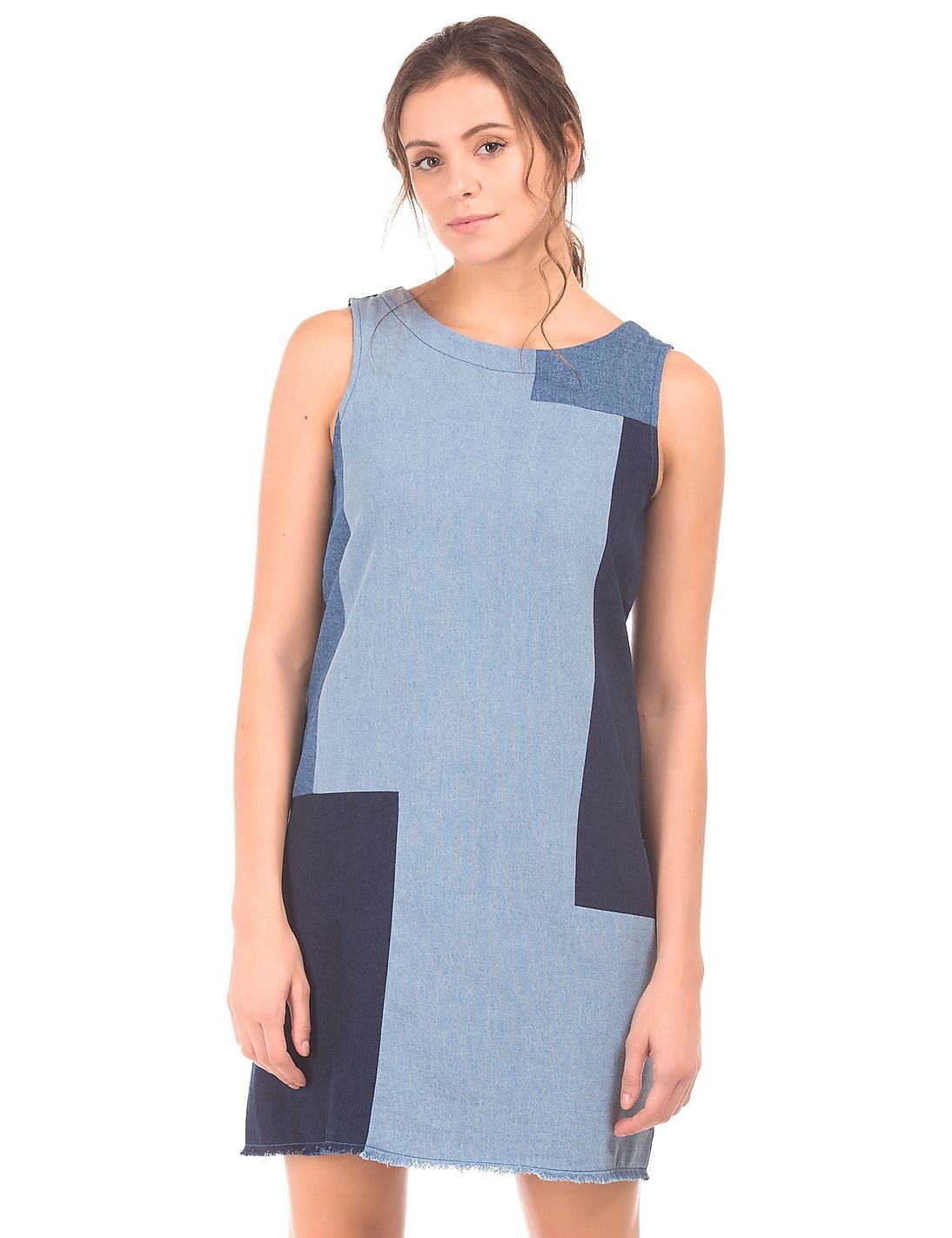 womens denim shift dress