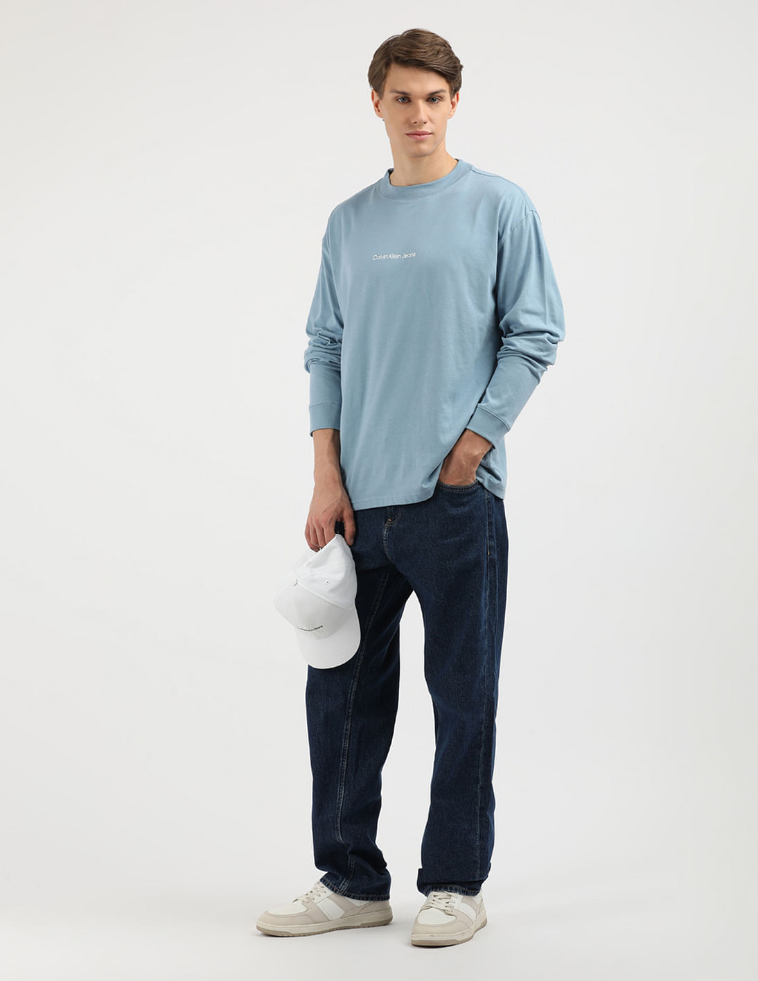 Buy Calvin Klein Jeans Grid Monogram Long Sleeve T-Shirt