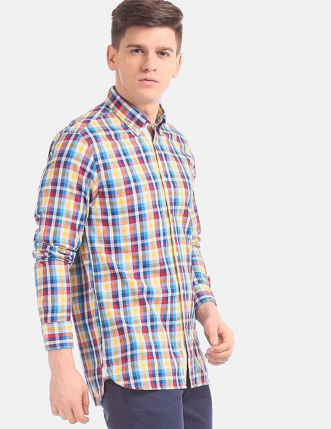 Buy Tommy Hilfiger Men Men Multi Colour Check Casual Shirt - NNNOW.com