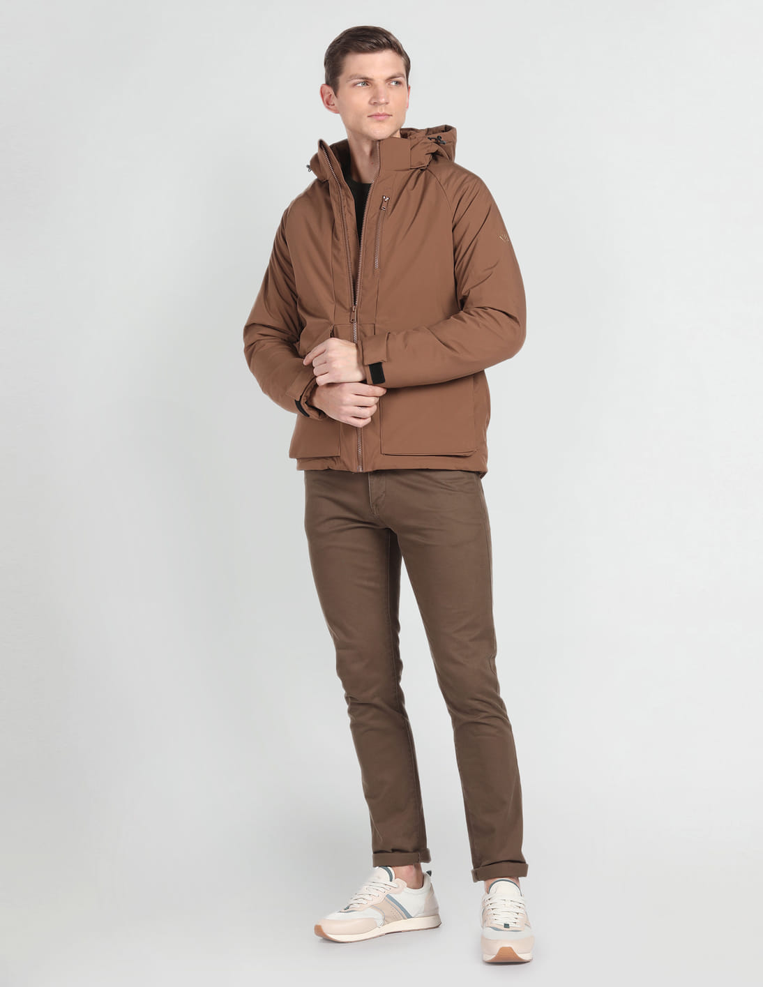 Buy Arrow Sports Detachable Hood Bomber Jacket - NNNOW.com