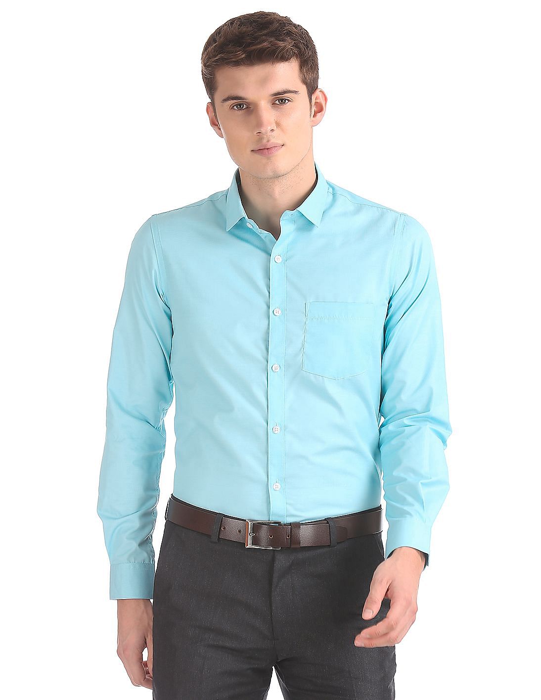 Buy Excalibur Semi-Spread Collar Patterned Shirt - NNNOW.com
