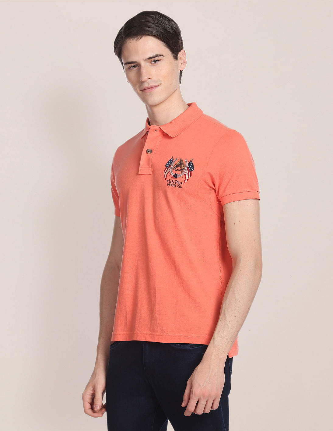 新品 unoa PeoMeow Coral orange ウノア Tシャツ Buy U.S. Polo Assn. Cotton Graphic Print T-Shirt - NNNOW.com