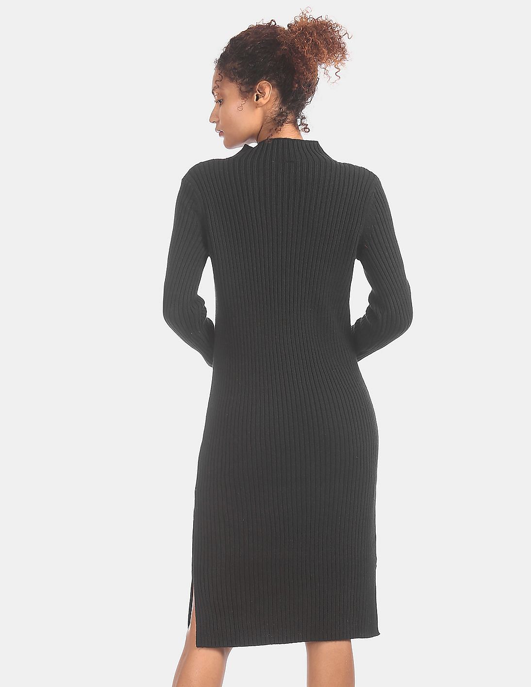 Buy GAP Black Turtle Neck Sweater Dress NNNOW