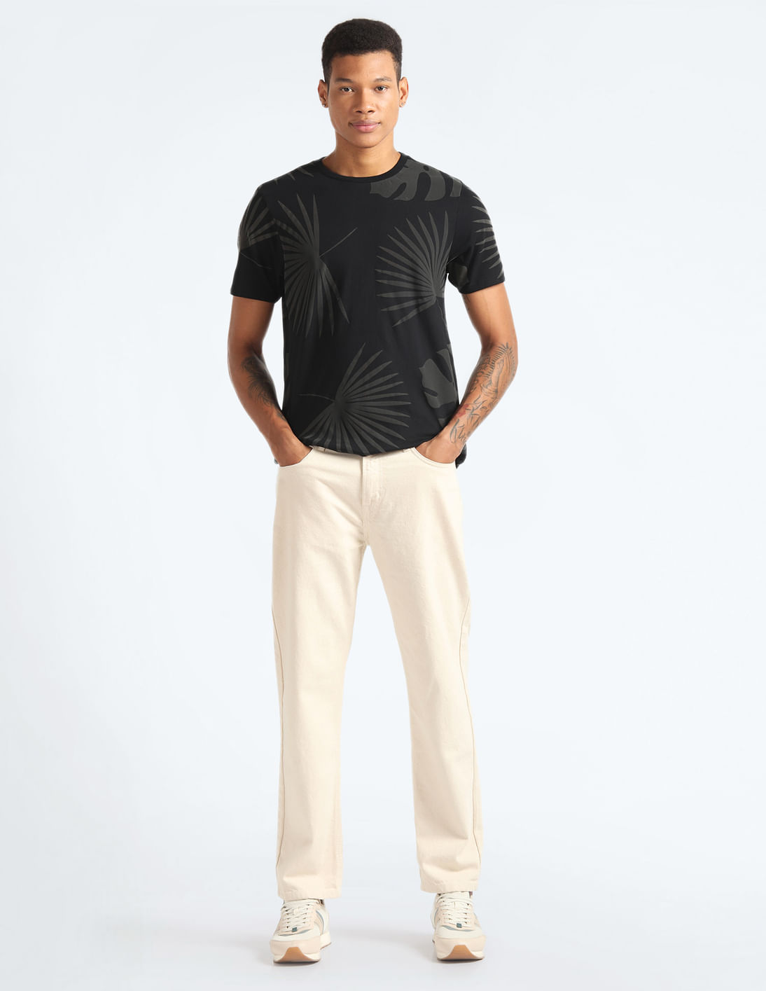 Buy Flying Machine Tropical Pigment Print T-Shirt - NNNOW.com