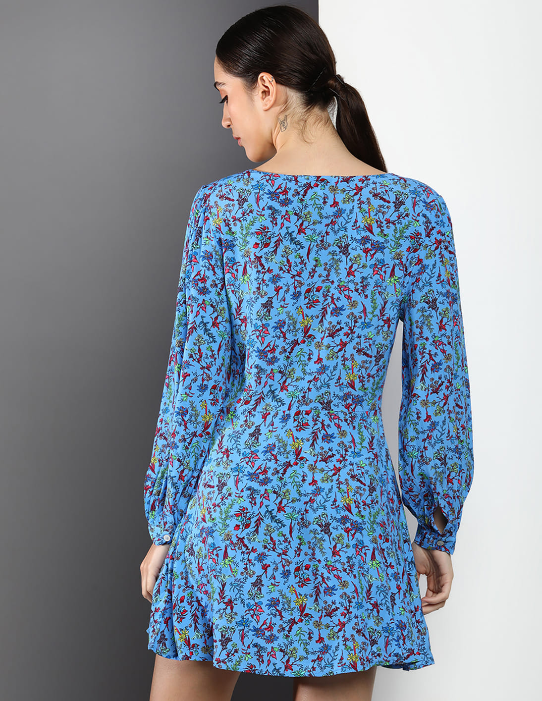 Buy Tommy Hilfiger Floral Print Viscose Fit And Flare Dress